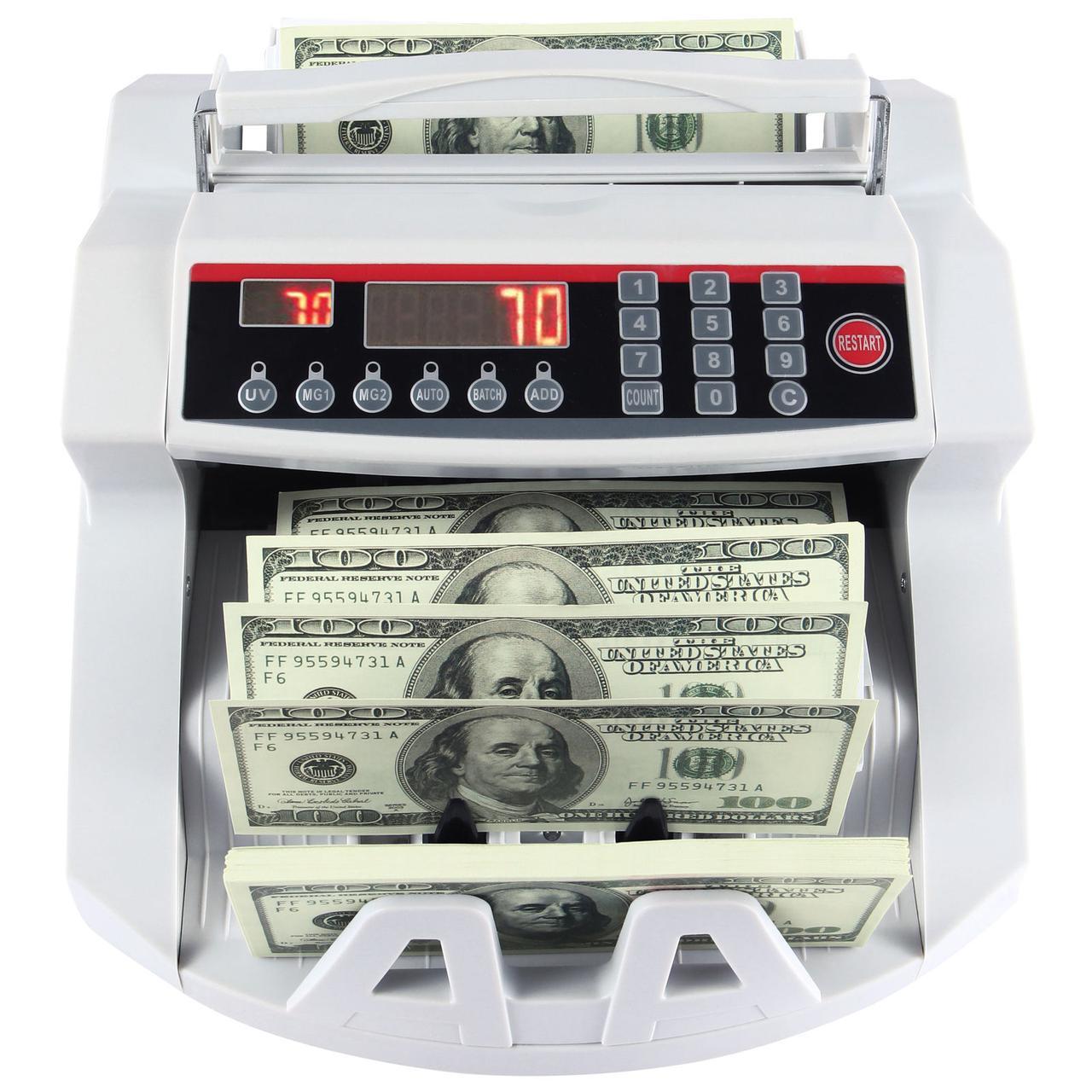 Лічильник банкнот Bill Counter RIAS 2108 c детектором UV White (3_6608)