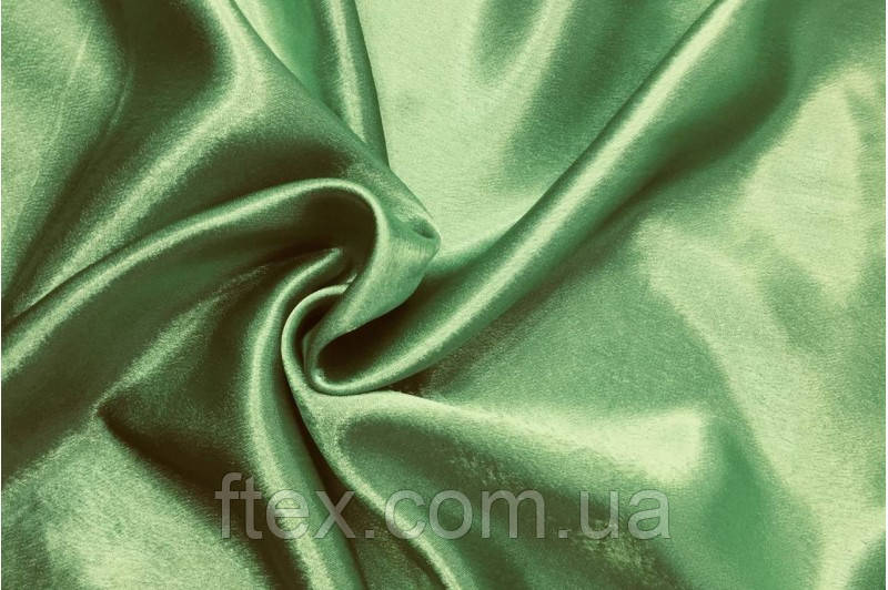 Тканина Креп Сатин Оливка, фото 1