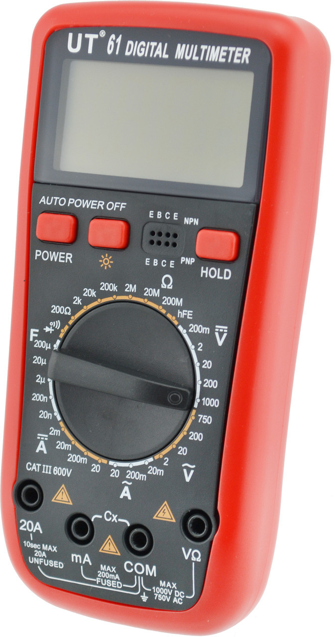 Професиональнный цифровий мультиметр тестер UT 61 Black-Red (3_00097), фото 1