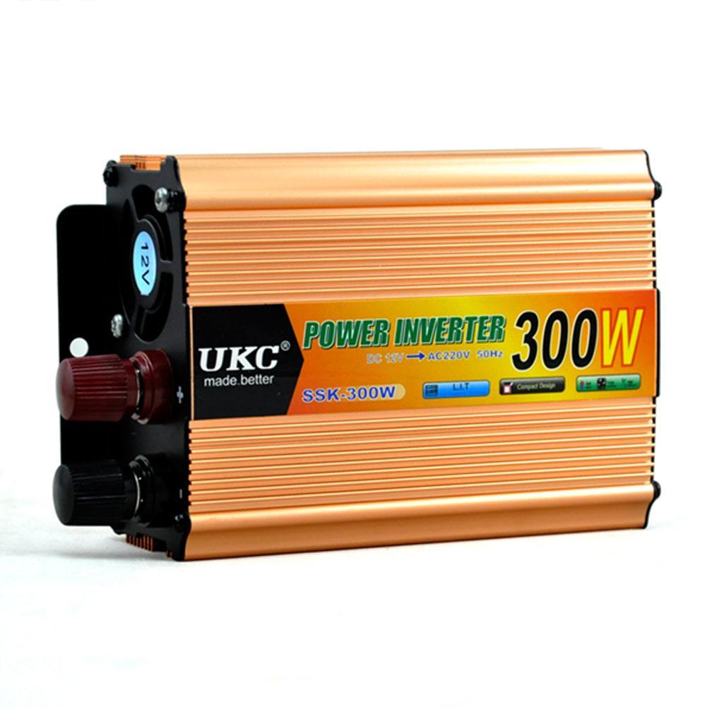 Перетворювач напруги інвертор UKC SSK 300W 12V-220V Gold (3_00145)