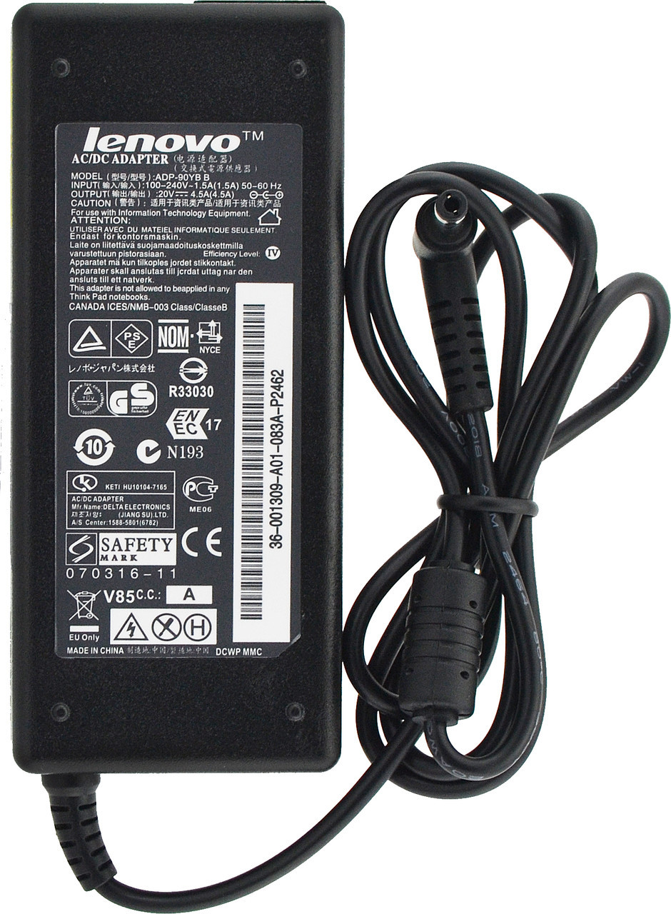 Блок живлення RIAS для ноутбука Lenovo 20V 4.5 A 5.5x2.5 мм з кабелем живлення (3_4084)