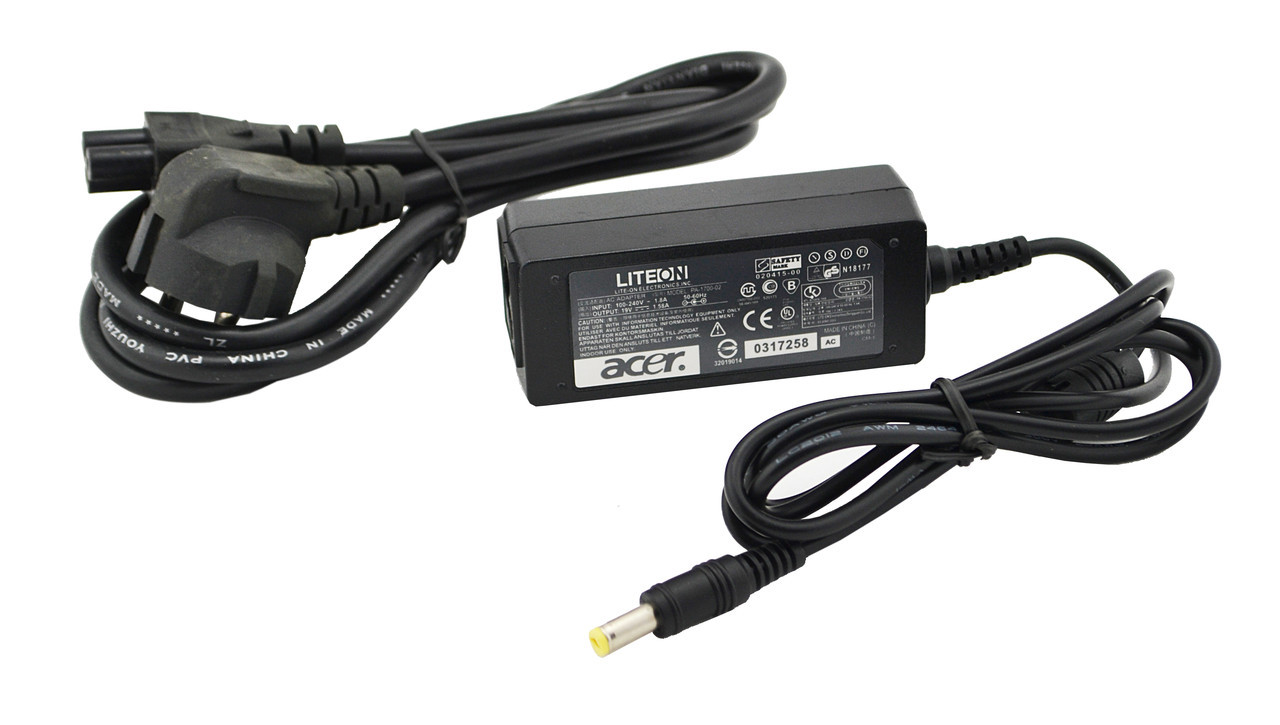 Блок живлення RIAS для ноутбука Acer 19 V 1.58 A 30 W 5.5x1.7 з кабелем живлення (3_6279), фото 1