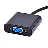 Адаптер конвертер відео - аудіо HDMI - VGA RIAS 1080P Black (3_6469), фото 2