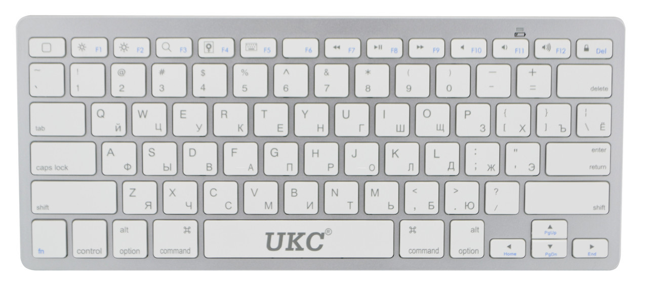 Бездротова клавіатура UKC BK3001 Bluetooth Silver (3_7474)