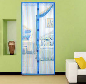 Москітна сітка на магнітах на двері Magic Mesh Blue (3_6733)