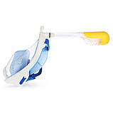 Повна панорамна маска для плавання Free Breath M2068G з кріпленням для камери L/XL Blue (3_3993), фото 6