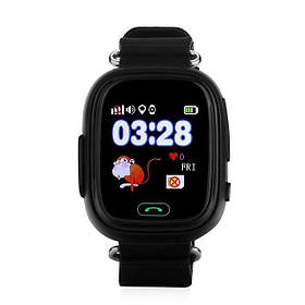Дитячі смарт-годинник з GPS трекером UWatch Q100 Black УЦІНКА (Не працюють)