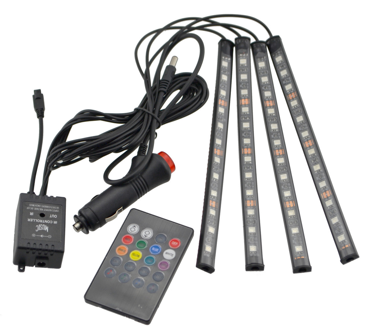 Кольорове підсвічування для авто водонепроникна RIAS HR-01678 RGB LED (3_2689)