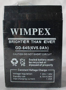 Акумулятор 6 вольтів 5 ампер GD 645 (6 V 5.0 Ah) Wimpex