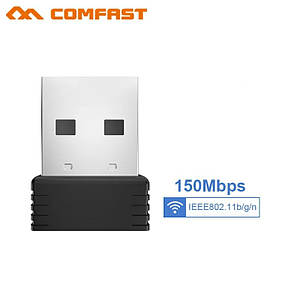 USB WIFI адаптер Comfast cf-wu710n v2 міні на чипі Ralink MTK 7601 для ТБ приставки, ПК