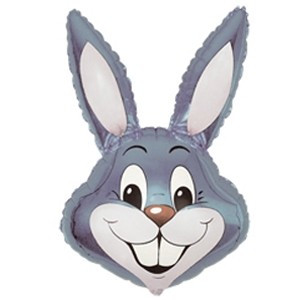 Якість! Фольгована куля на Виписку FM Міні-фігура Кролик сірий 42см X 24см