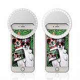 Підсвічування для телефону акккумуляторная (селфи-кільце) RIAS XJ-01 Selfie Ring Light White (3_00011), фото 4