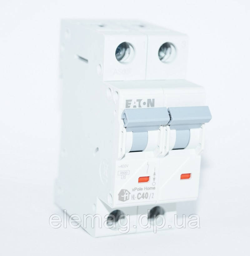 Автоматичний вимикач 40 А тип C 2 полюси HL-C40/2 Eaton 194775
