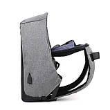 Рюкзак RIAS Antivor з USB 15" Gray/Black (4_644466556), фото 4
