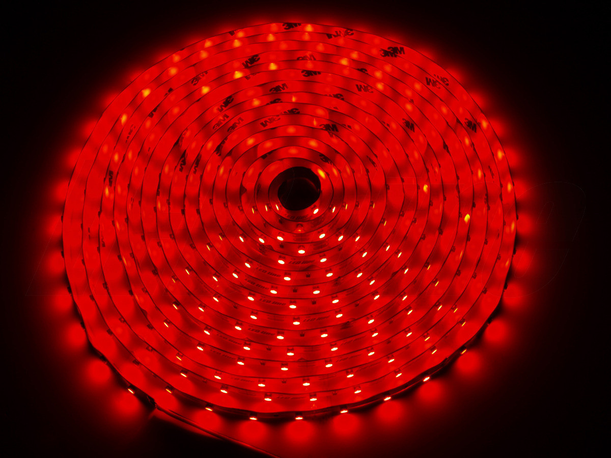 Світлодіодна стрічка SMD 3528 5м Red 300 діодів вологозахищена (3_0902)