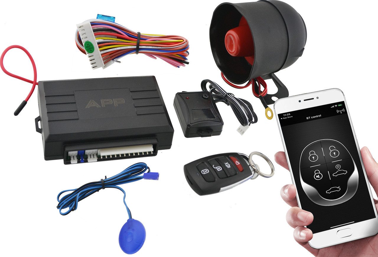 Універсальна автомобільна сигналізація Car Alarm 2 Way KD 3000 APP з сиреною (3_7654)