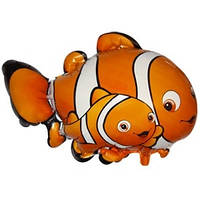 Качество! Фольгированный шар для Декора FM Мини-фигура Рыба-клоун 35см X 47см