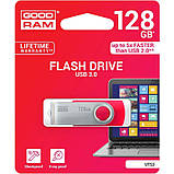 Флешнакопичувач USB3.0 128 GB GOODRAM UTS3 (Twister) Red (UTS3-1280R0R11), фото 3