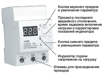 Барьер реле контроля напряжения ZUBR D25t ( с термозащитой) - фото 2 - id-p117903657
