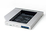 Адаптер Grand-X для під'єднання HDD 2.5" у відсік приводу ноутбука SATA3 12.7 мм (HDC-27), фото 3