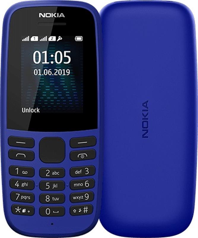 Мобільний телефон Nokia 105 2019 Dual Sim Blue, фото 1