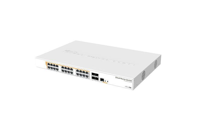 Комутатор MikroTik CRS328-24P-4S+RM (24x1G PoE+, 4xSFP+, 450W max, L3), фото 1