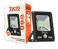 Светодиодный прожектор Tecro TL-FL-20B-PR 20W 6400K с датчиком движения