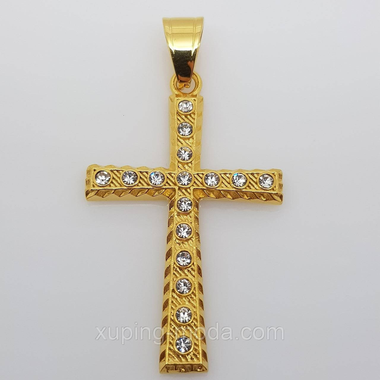 Хрестик з фіанітами. Хрест xp, фото 1