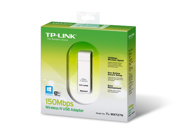 Бездротовий адаптер TP-Link TL-WN727N (150Mbps, USB)