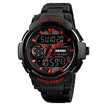 Тактичні чоловічі годинники Skmei (Скмей) 1320 PROTECT Black / Red, фото 2