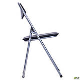 Стілець розкладний Джокер алюм пвх-чорне для кухні саду гостей конференцій, фото 3