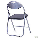 Стілець розкладний Джокер алюм пвх-чорне для кухні саду гостей конференцій, фото 5