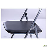 Стілець розкладний Джокер алюм пвх-чорне для кухні саду гостей конференцій, фото 4