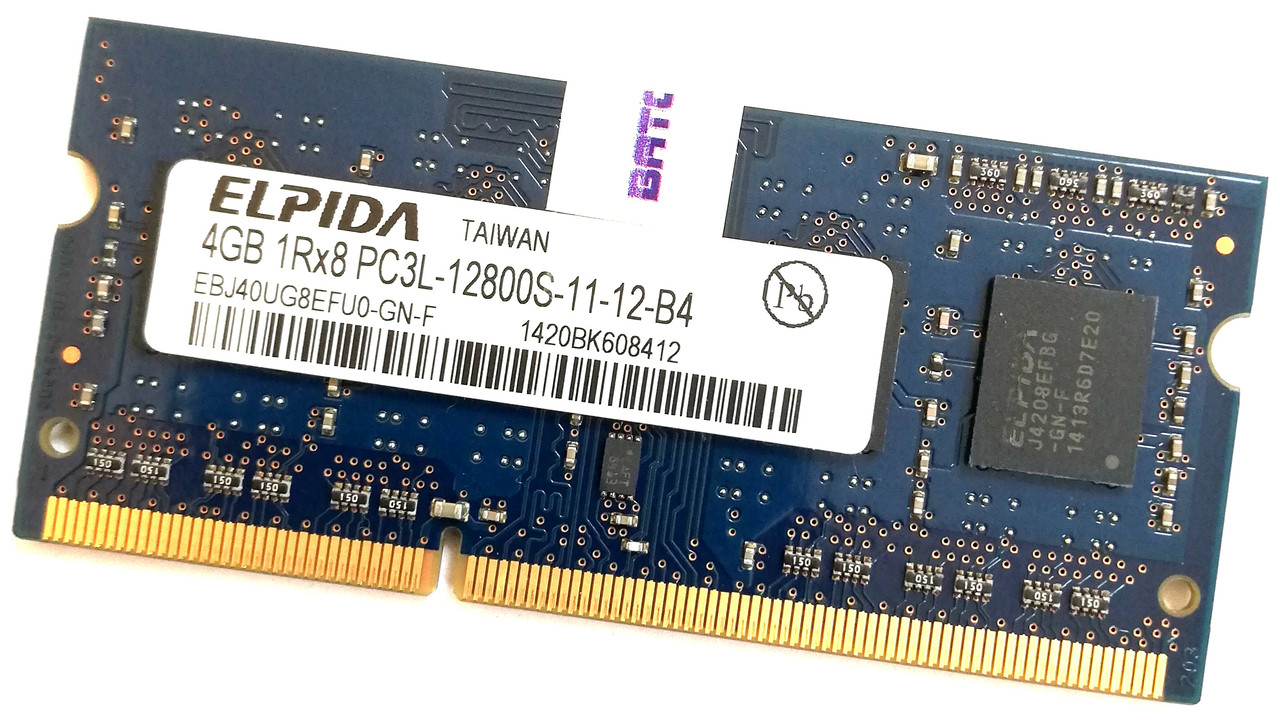 Оперативна пам'ять для ноутбука Elpida SODIMM DDR3L 4Gb 1600MHz 12800s CL11 (EBJ40UG8EFU0-GN-F) Б/В