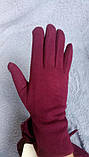 Рукавички жіночі бордо, рукавички жіночі, фото 4