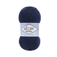 Пряжа Alize Extra 58 темно-синий (Ализе Экстра) пряжа для пинеток, носков, тапочек,подушек, покрывал