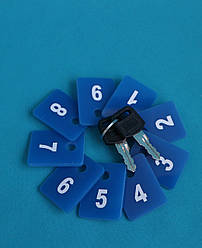 Брелок прямокутний для ключів синій