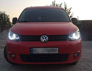 Передні фари VW Touran тюнінг Led оптика (лінза під ксенон)