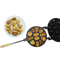 Форма для випікання печива, горішків горішниця «Лісове Асорті» (велика) з антипригарним / тефлоновим покриттям