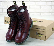 Зимові жіночі черевики dr.martens brown. ТОП Репліка ААА класу., фото 3