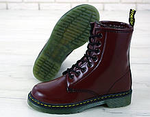 Зимові жіночі черевики dr.martens brown. ТОП Репліка ААА класу., фото 3