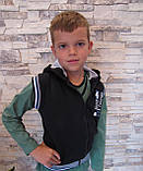 Безрукавка синя з капюшоном на блискавці для хлопчиків 128,152,164 зросту, фото 3