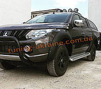 Кенгур низький матовий на Fiat Fullback 2016+ Кенгурятник передній низький чорний мат на Фіат Фулбек 2016-2019