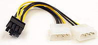Переходник 8pin на 2x4 pin (Molex) для питания видеокарты PCI Express