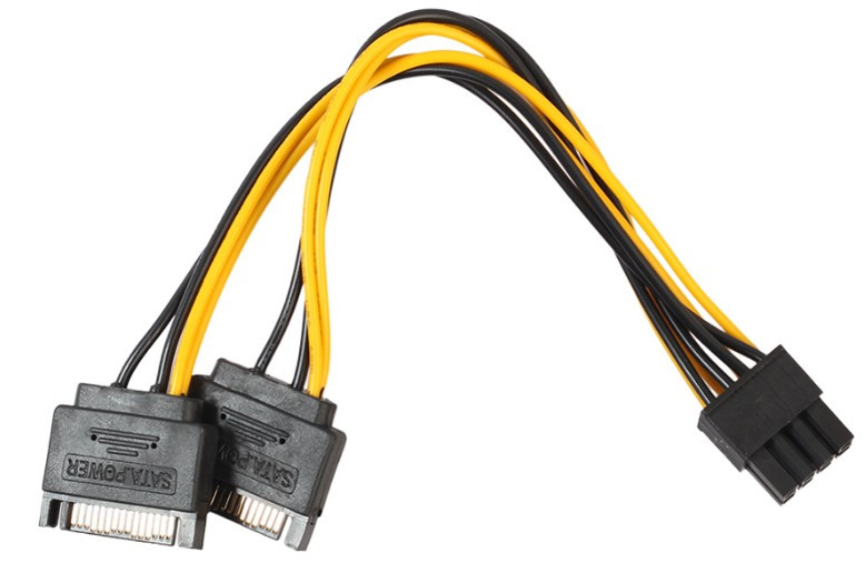 Перехідник 8 pin - 2х15 pin для відеокарти