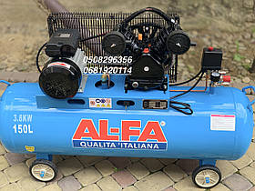 Компресор повітряний ремінною Al-Fa ALC150-2 3800 Вт 740 л/хв