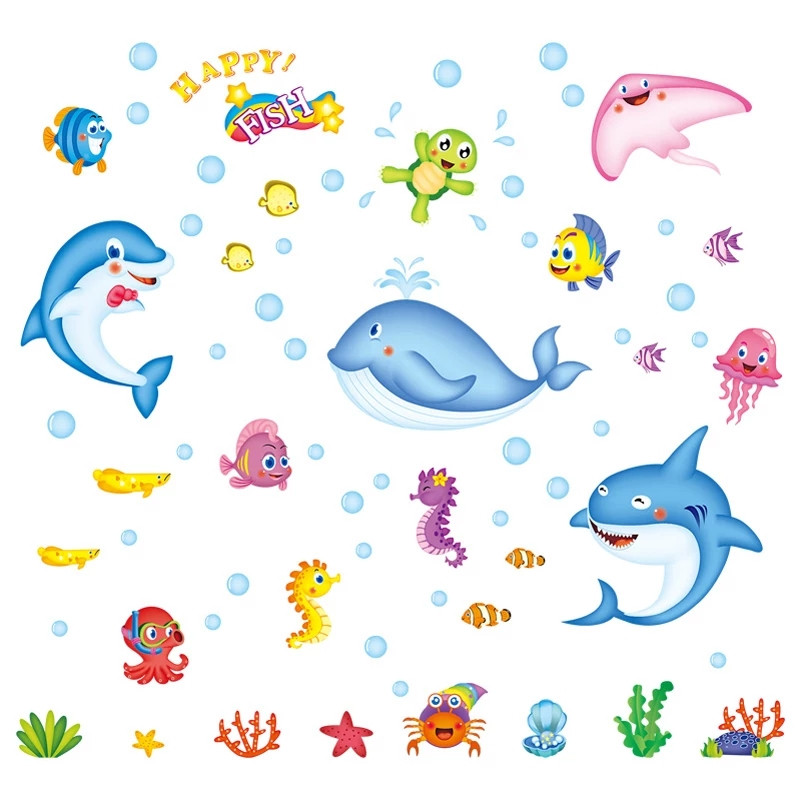 Наклейка на стіну Рибки черепахи Червоного моря HEPPY Fish (лист 50 х 70 см) Б57-1