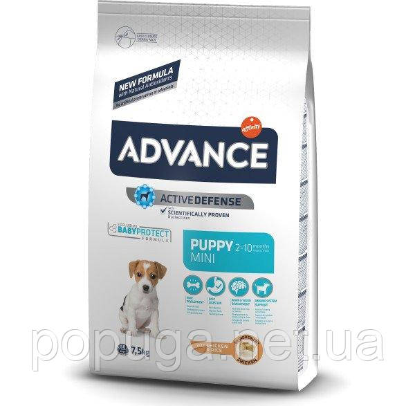 Advance Dog Mini Puppy для цуценят маленьких порід із куркою та рисом, 7 кг
