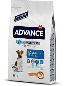 Advance Dog Adult Mini для дорослих собак маленьких порід з куркою та рисом, 3 кг