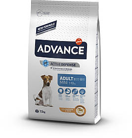 Advance Dog Mini Adult для дорослих собак маленьких порід із куркою та рисом, 7,5 кг